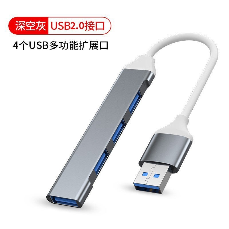 Type-C Docking Station Usb Hub Multifunction Notebook Hub 2.0 To One To Four Docking Station 1 To 4 - Image 3